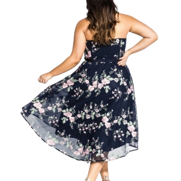 City Chic Aphrodite Party Cocktail Dress Navy size XL S plus size‎ 16 new!!! - Picture 2 of 15